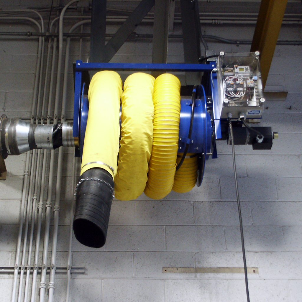 RetractableExhaustHoseReel Harvey Retractable Exhaust Hose Reel